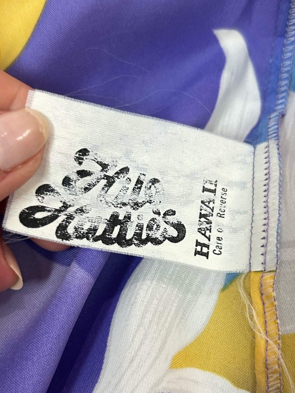 Vintage Hilo Hatties Hawaii Purple Floral Wrap Dress Convertible Maxi Skirt - Picture 5 of 12